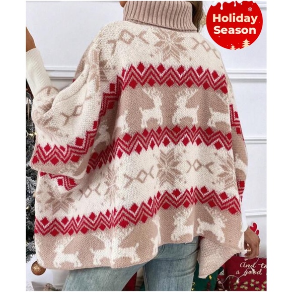 Print Bamboo Coverall with Zipper - Mountain View Reindeer
